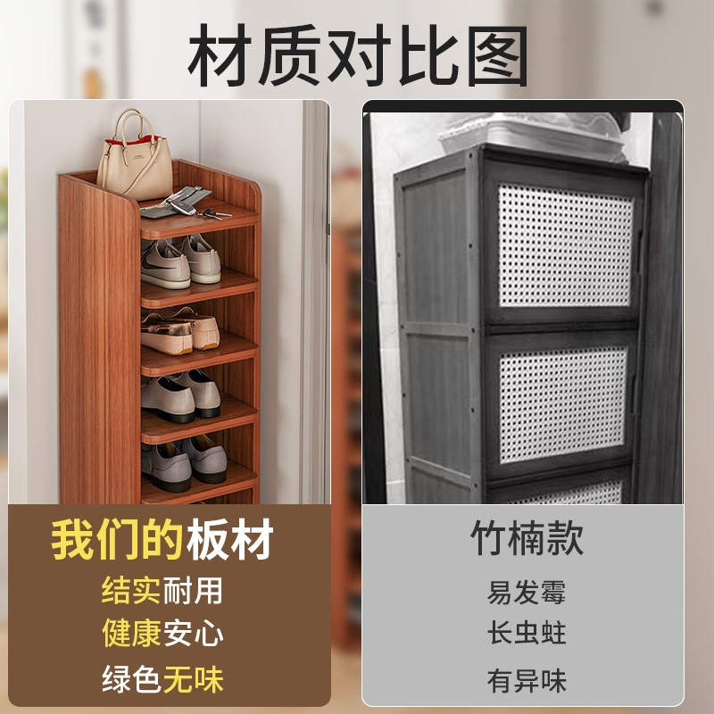 鞋架家用门口入户室内简易小窄多层架子收纳神器出租屋宿舍用鞋柜-图0