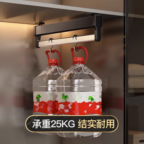 顶装伸缩裤架衣柜内置滑轨挂裤子轨道收纳多功能抽拉裤挂裤抽配件 - 图2