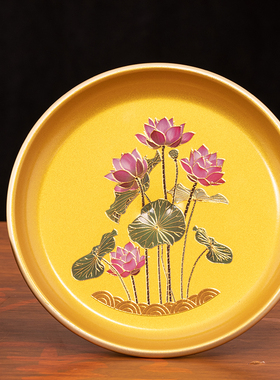 合金纯铜果盘果碟供奉佛前供果盘