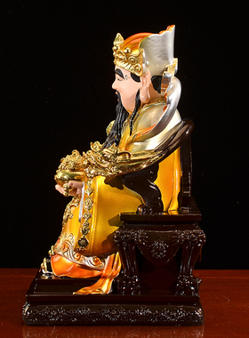 树脂仿铜文财神爷摆件开业家用