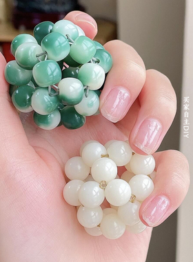 极速原生态阴皮白玉菩提根手串文玩渐变绿M佛珠绕指柔盘玩手链男