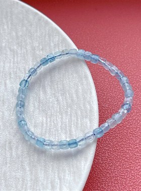 极速天然澳洲玉海蓝宝天河石堇青石紫丁香蓝O晶石摩根石银丝贝手