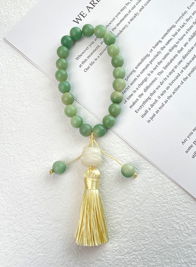 极速阴皮风c化白玉菩提根手串手持三件套女绕指柔文玩佛珠男小手