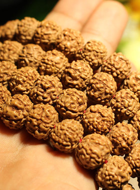 极速工厂直销小金刚菩提子手串108颗印尼五瓣Q原籽肉纹男女文玩佛