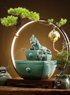 极速日进斗金 招财貔貅 中式收A银前台装饰开业礼物 陶瓷家用流水