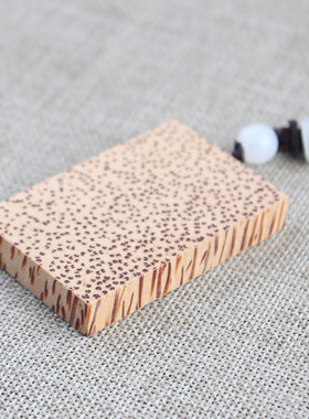 极速天然楠d竹无事牌挂件吊坠椰子木鱼子纹46牌木质工艺品情侣民