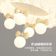 Pasha children's room ceiling lamp French cream style feather ring bow hanging ball warm romantic eye protection lamp