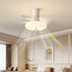 Medieval cream style living room and dining room fan integrated lamp