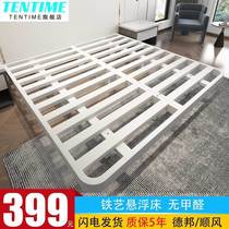 Suspended bed frame steel frame suspended bed brief about 1 8 m 1 5 m row skeleton without headboard full metal iron frame bed iron art