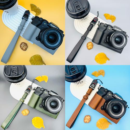 富士XT5真皮保护套XT30一二三代相机包XT50XS20XM5X100Vi皮套肩带 - 图3