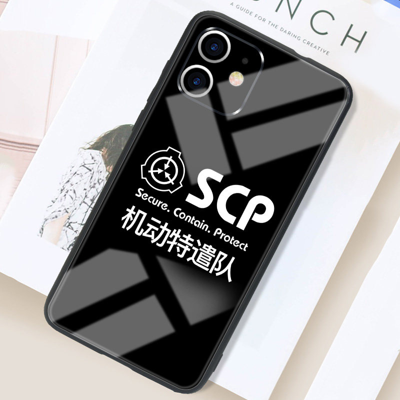 SCP基金会手机壳适用苹果iphone11/12/Pro钢化玻璃xs/max苹果7/8动漫vivo小米oppo三星华为荣耀任意机型定制