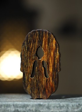 2026奇楠沉香浮雕工艺雕刻无相弗牌子吊坠挂件中国风手把件随身挂