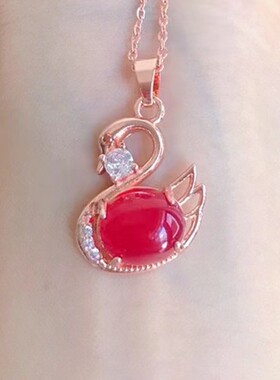 2026天然绿玛瑙玉髓镶嵌吊坠女景泰蓝锁骨链钱袋海蓝宝蓝玉髓福利