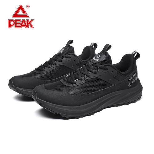 匹克态极健步鞋男秋冬新款防滑防水运动休闲鞋黑色徒步户外登山鞋 - 图0