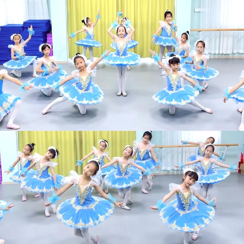 枕边童话儿童芭蕾舞裙演出服女童公主蓬蓬纱裙小天鹅湖舞蹈TUTU裙 - 图0