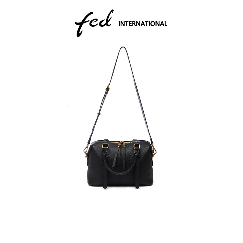 fed大容量波士顿包头层牛皮真皮女包单肩手提斜挎包包女BFA9503,淘宝优惠券,粉丝福利购,淘宝优惠卷