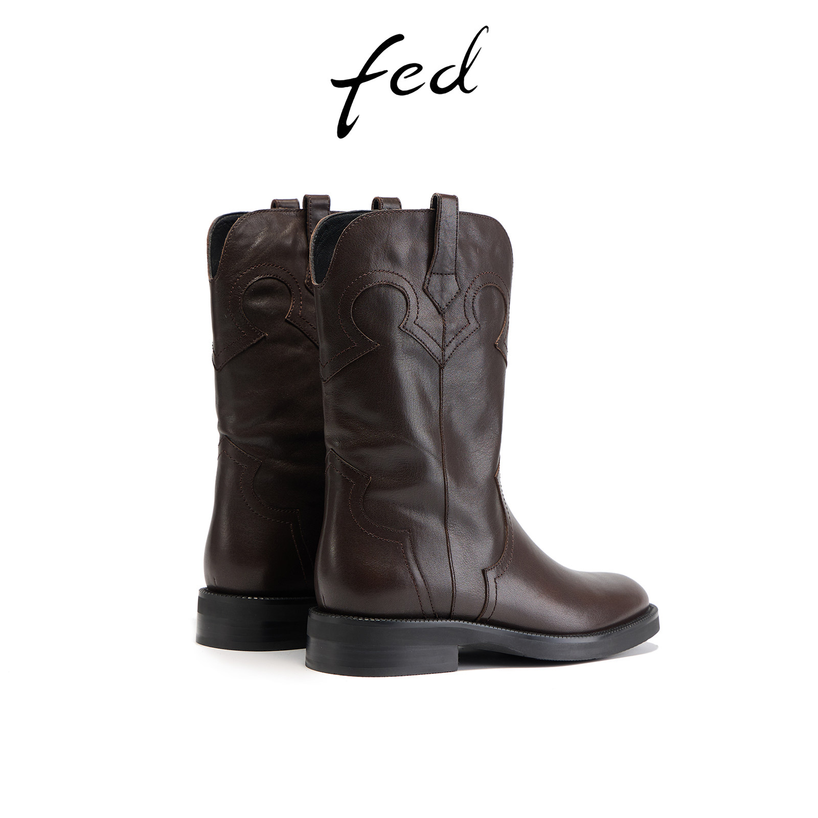 Fed British style mid-calf boots winter new women's boots thick heel knight boots fashion western boots S1201-YAB038