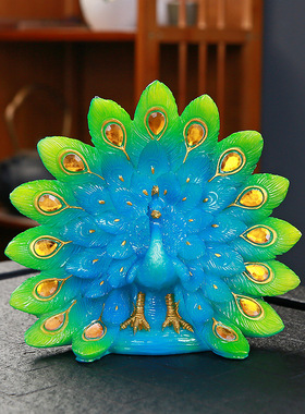 孔雀变色茶宠可养茶玩茶桌茶台茶盘装饰宠物茶具配件精品家居摆件