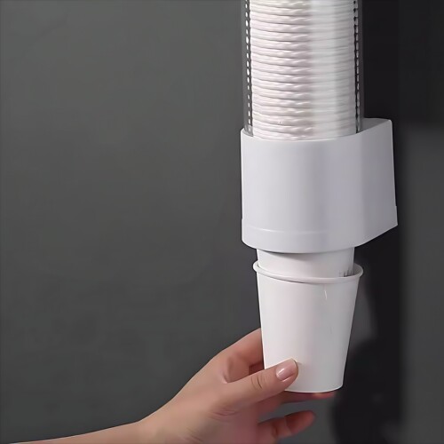一次性杯子架自动取杯器饮水机放纸杯水杯塑料杯架的免打孔置物架 - 图2
