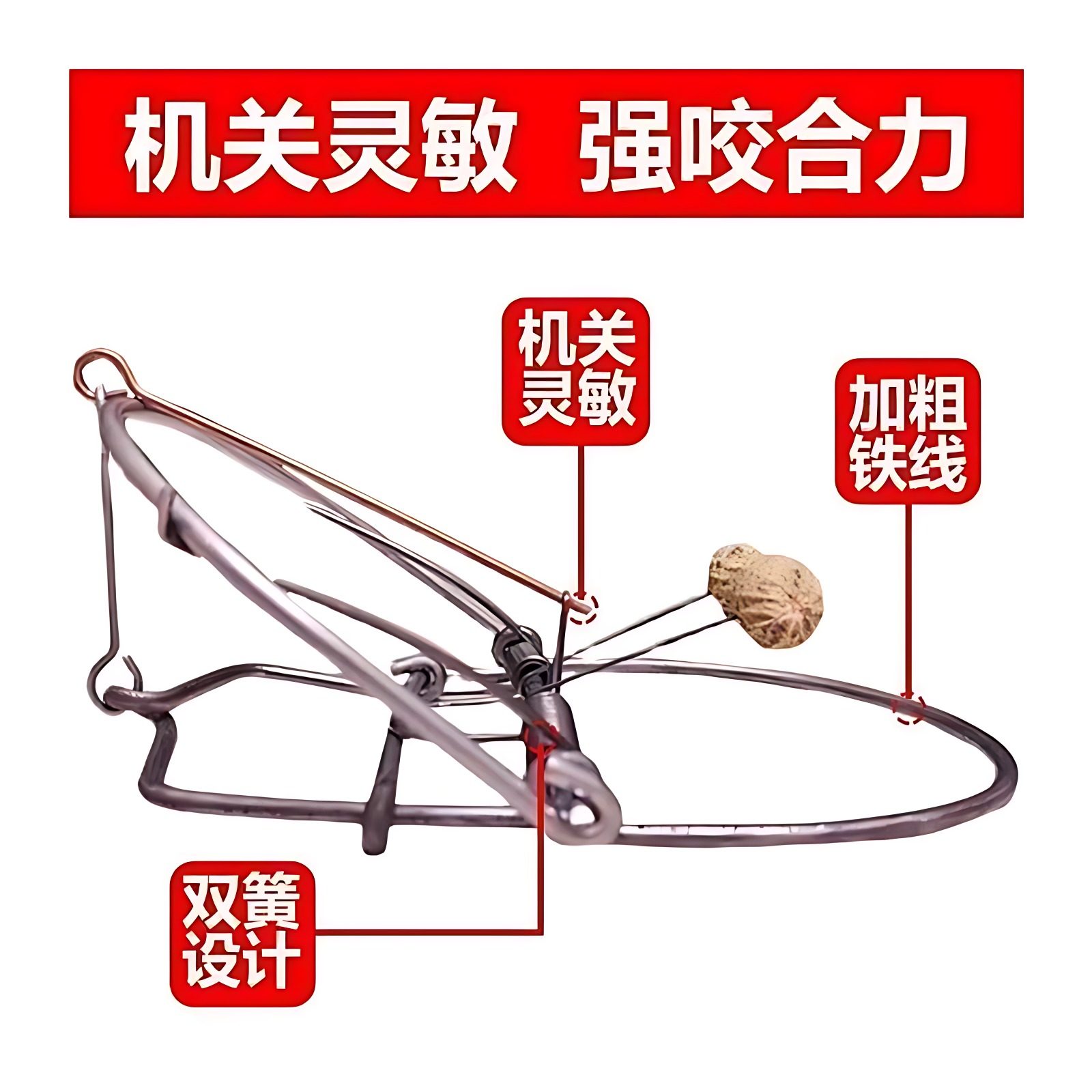 捕鼠神器老鼠夹子超强扑捉抓逮捕鼠器神器高效克星笼夹鼠家用全自,淘宝优惠券,粉丝福利购,淘宝优惠卷