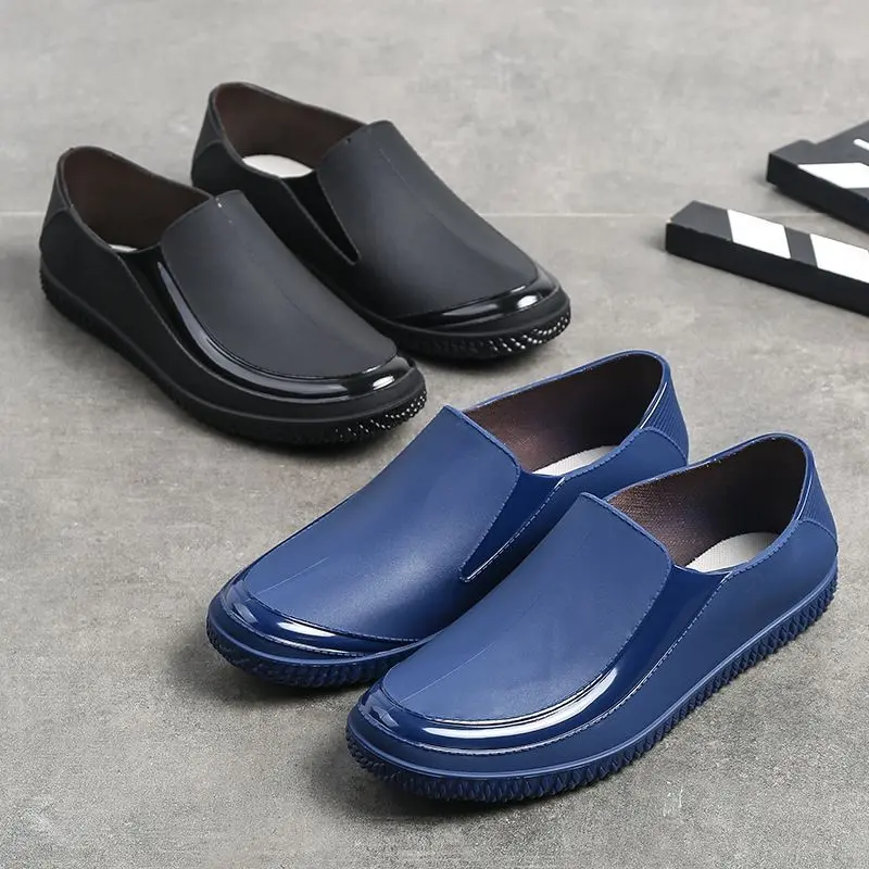 雨鞋女款厨房专用硅胶浅口防滑胶鞋短筒耐磨防水低帮雨靴水鞋时尚 - 图1