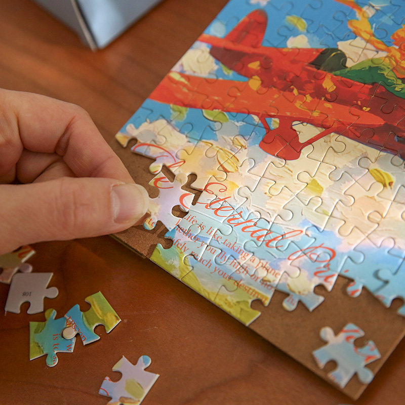 可爱日子 治愈插画王子宇宙卡通拼图 益智解压相框礼盒居家桌面,淘宝优惠券,粉丝福利购,淘宝优惠卷