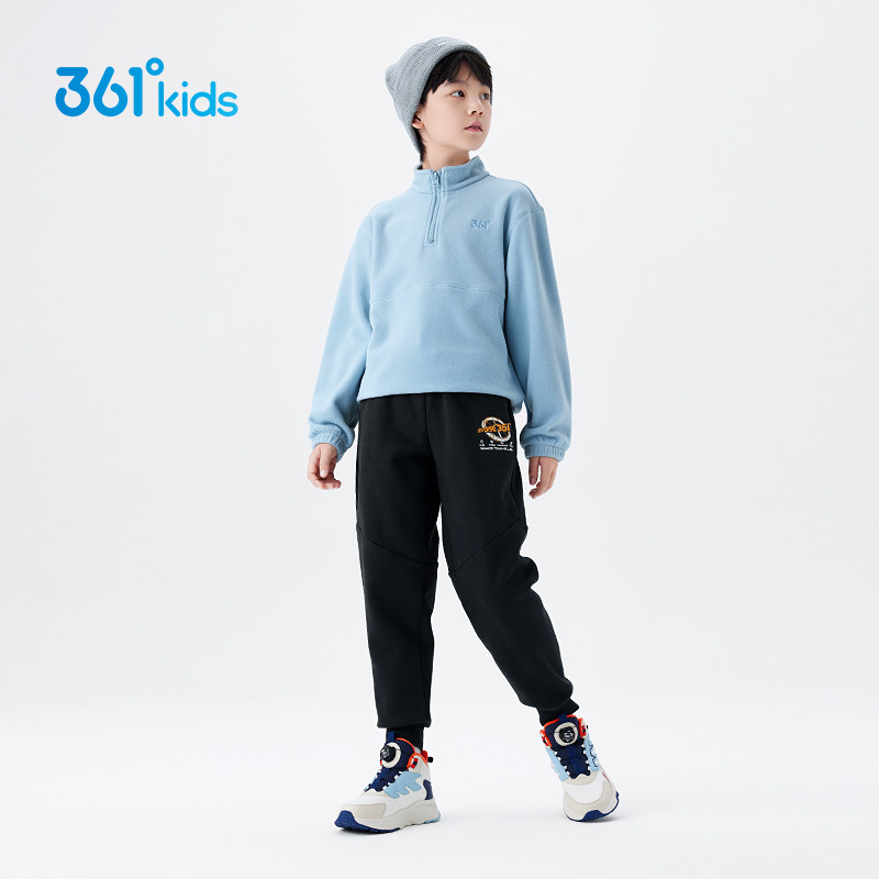 【商场同款】361童装男童针织加厚长裤2024冬季新款中大童裤子,淘宝优惠券,粉丝福利购,淘宝优惠卷