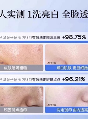 【越洗越白】美白淡斑洁面乳烟酰胺洗面奶改善黄皮肤洁面乳男女
