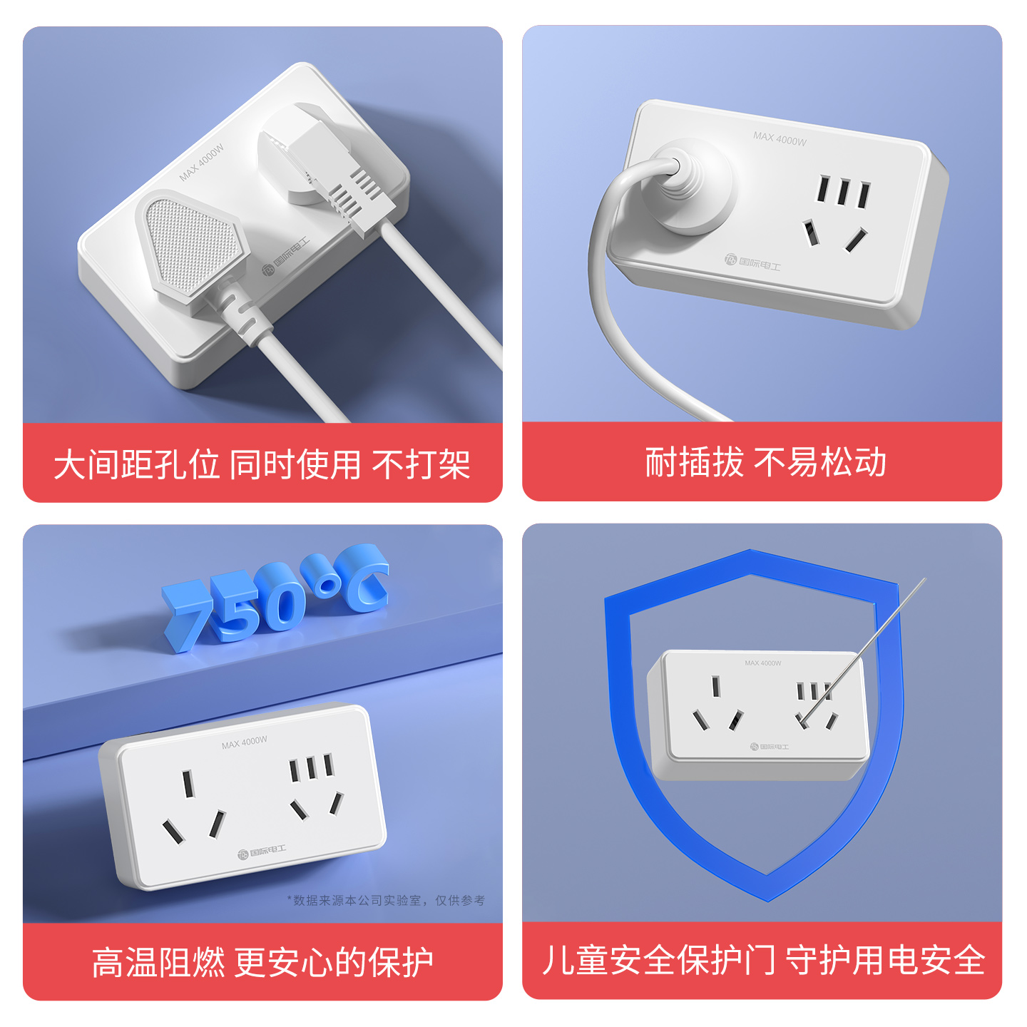 16A转10A插座转换器一转二空调专用大三孔16a插板插排转换头灰色 - 图1