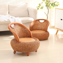 Rattan tatami tatami no legs chair and room small chair Balcony Casual Backrest Small Chair Subnet Red Outdoor Rattan Chair