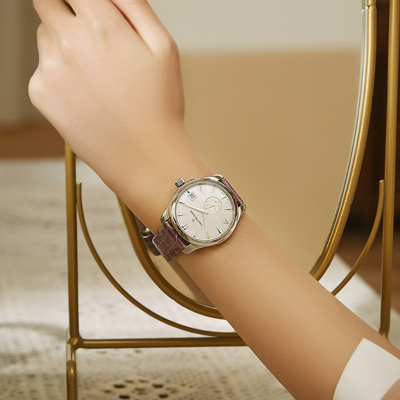 宝齐莱官方正品马利龙系列LOVE腕表 鳄鱼皮皮带贝母盘机械表女表 宝齐莱官方正品马利龙系列LOVE腕表 鳄鱼皮皮带贝母盘机械表女表