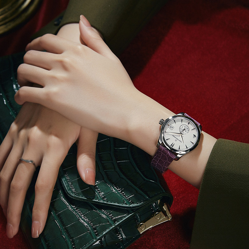 宝齐莱官方正品马利龙系列LOVE腕表 鳄鱼皮皮带贝母盘机械表女表 宝齐莱官方正品马利龙系列LOVE腕表 鳄鱼皮皮带贝母盘机械表女表