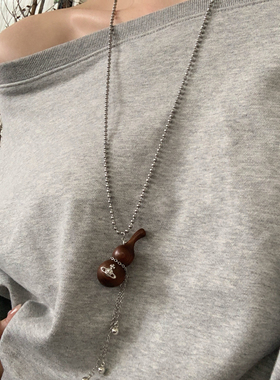 葫芦土星流苏毛衣链女2025新爆款