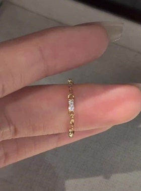 极细金色链条戒指女2025新爆款