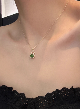 葫芦仿和田玉项链女高级感轻奢