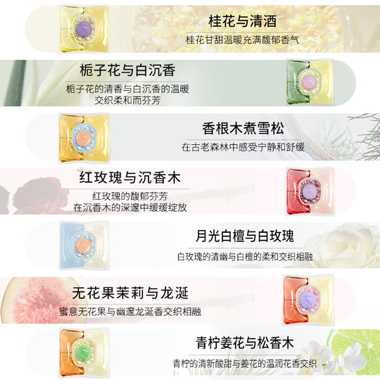 Bloom's blue eucalyptus essential oil fragrance four-chamber laundry beads provide long-lasting fragrance