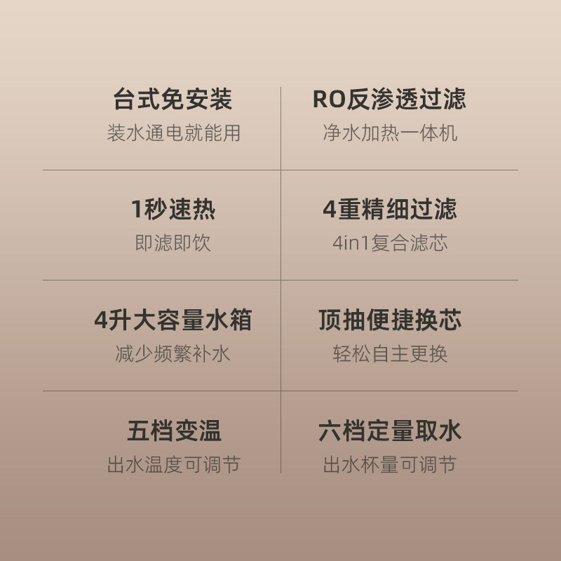 乡米牌家用台式净水器免安装饮水机 乡米净水净水器