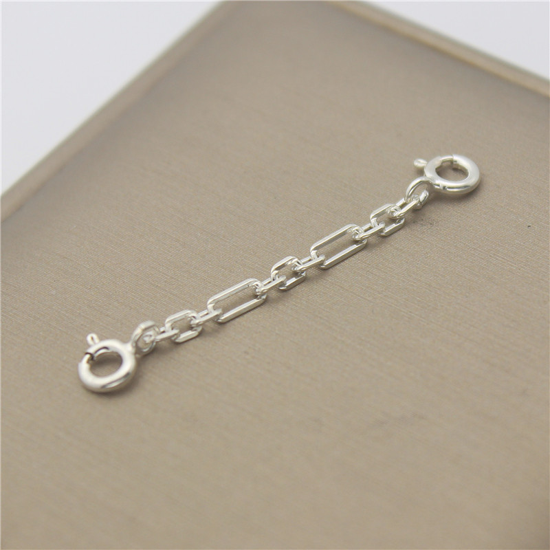s925纯银项链延长链双扣加长断链重接银首饰配件车十字手脚链百搭,淘宝优惠券,粉丝福利购,淘宝优惠卷