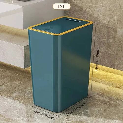10L Bathroom & Kitchen Odor-Proof Trash Can with One-Touch O - 图3