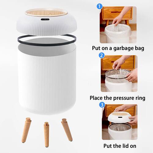 Automatic Trash Can with Lid,  Small Plastic Smart Trash Can - 图3