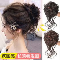 Longueur de Lazy obligatoire Boules Balls Head Wig Circle Han Style Disc Hair Styling Wig Bag Qipao Photodisc Head Gods Flower Bud