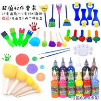 Xinjiang Sponge Seal Children Painting Tuo Print DIY Mushroom Head Painting Brush Kindergarten Early Teach Graffiti Watercolor