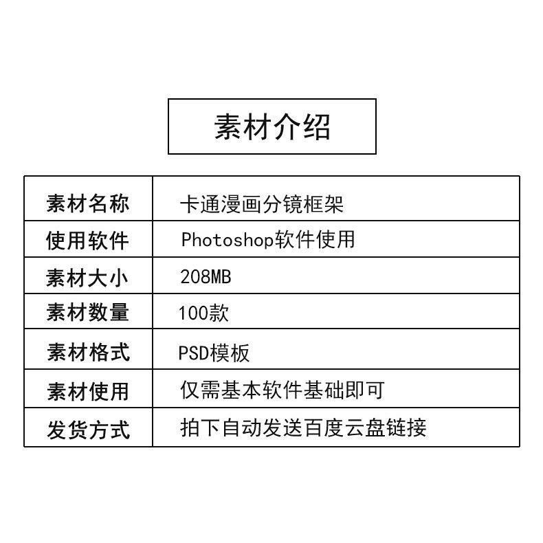 漫画卡通页面分镜框架布局拼图拼贴排版模板PSD设计素材procreate - 图1