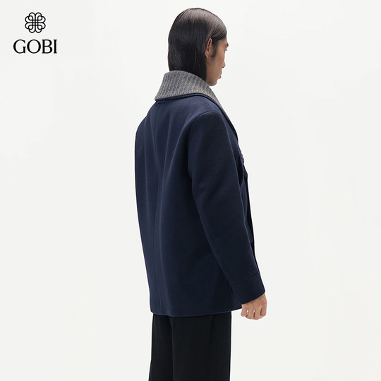 GOBI Gobi autumn and winter double-breasted lapel short cashmere coat men's woolen suit jacket MC62