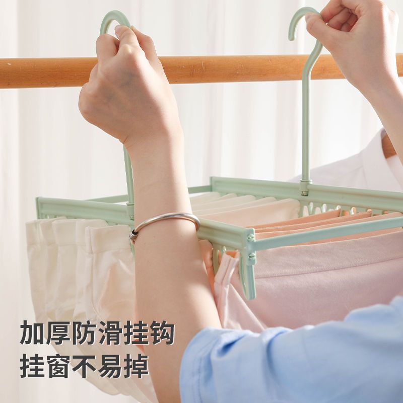 晾内裤袜子晒短裤毛巾神器家用阳台多功能内衣架子袜子夹晾衣架子 - 图2