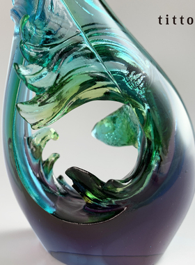 送朋友桌面摆件琉园琉璃礼品中式