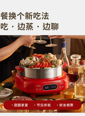 摩动电蒸锅不锈钢蒸汽锅桑拿蒸