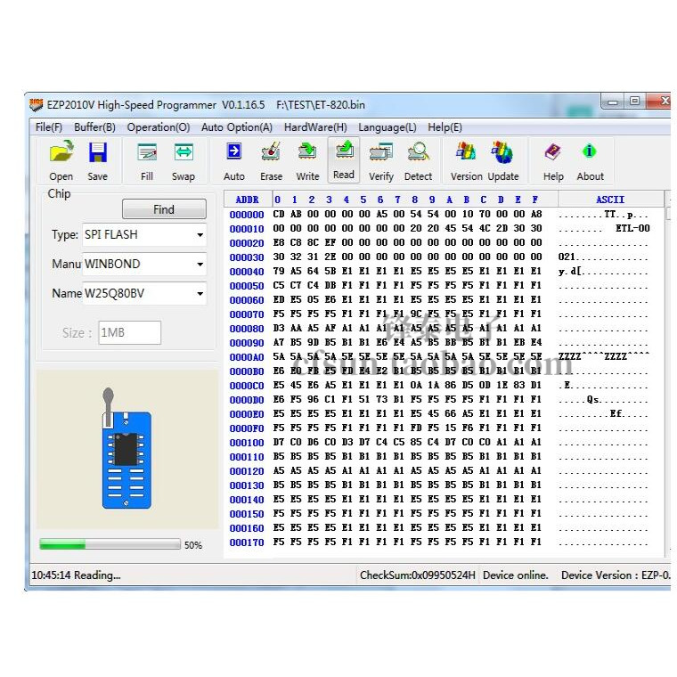 新版EZP2010V高速SPI FLASH免驱编程器24/25/93bios烧录 脱机复制 - 图2