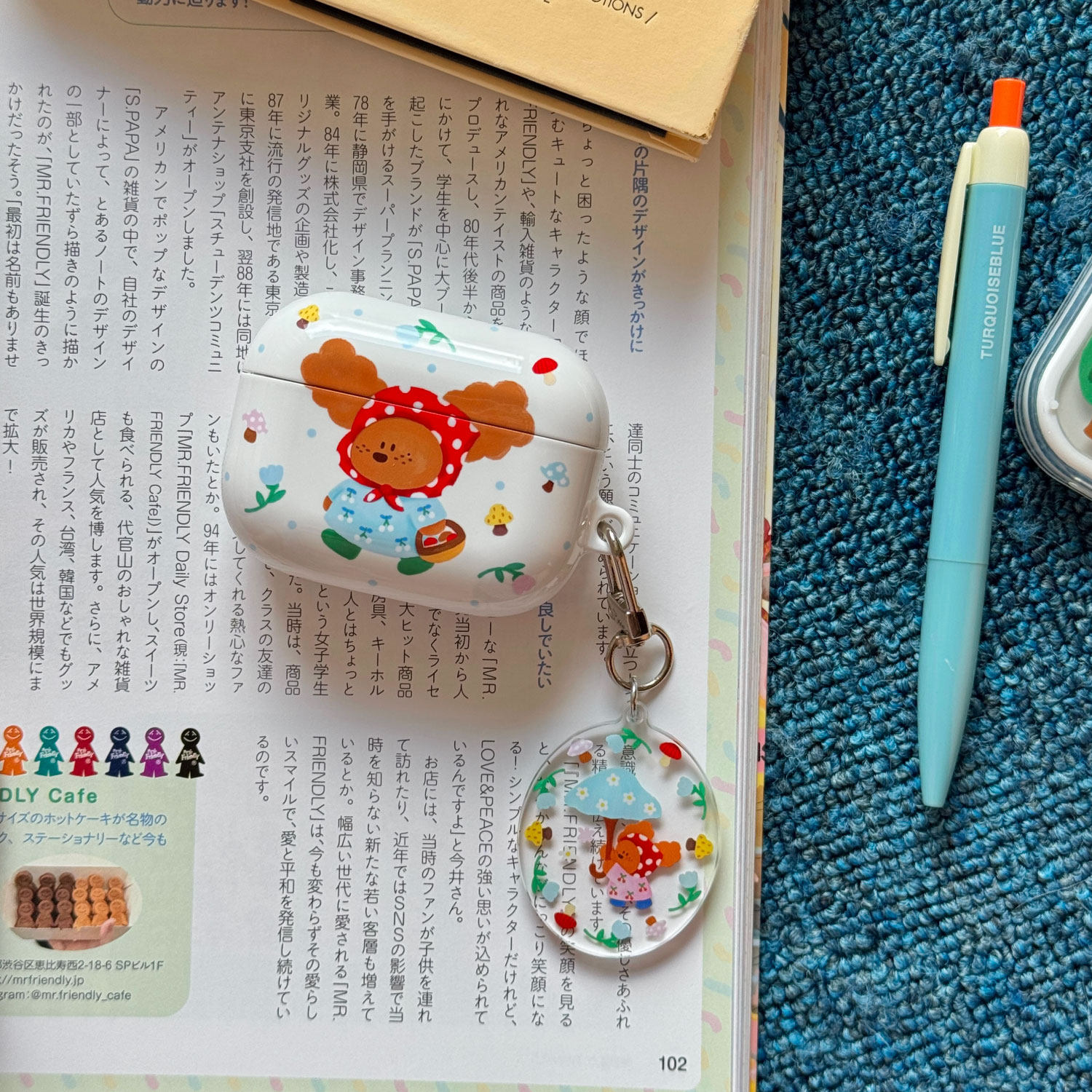 BLUUF TAG原创插画【魔法蘑菇】可爱小狗创意设计airpods进口韩国菲林硬壳亮面质感适用苹果无线耳机壳,淘宝优惠券,粉丝福利购,淘宝优惠卷