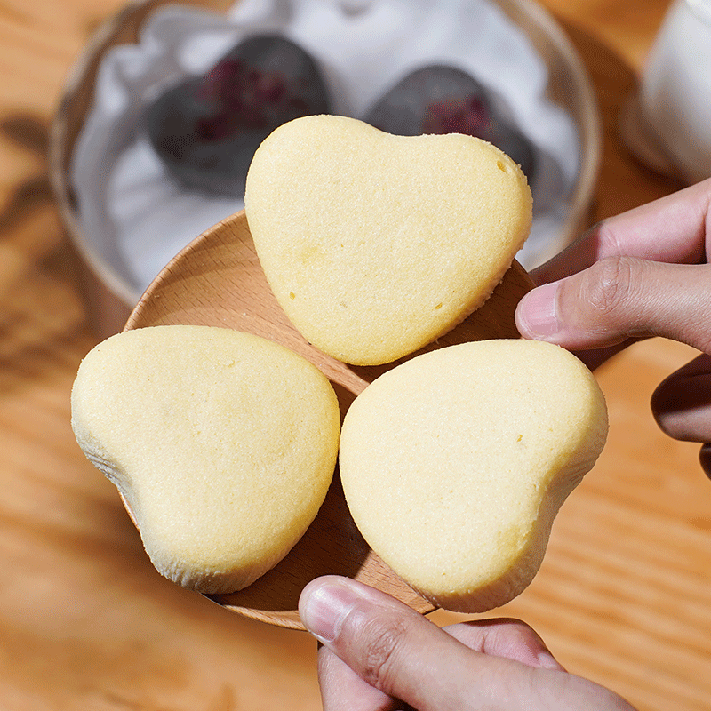 拾味爸爸爱心纯手工小米糕半成品早餐无蔗糖糕点健康养零食胃 - 图1